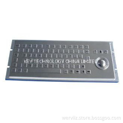 81 Keys Industrial Stainless Steel Keyboard Kiosk With Trac